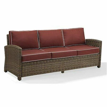 MODERN MARKETING CONCEPTS Bradenton Sofa with Sangria Cushions KO70049WB-SG